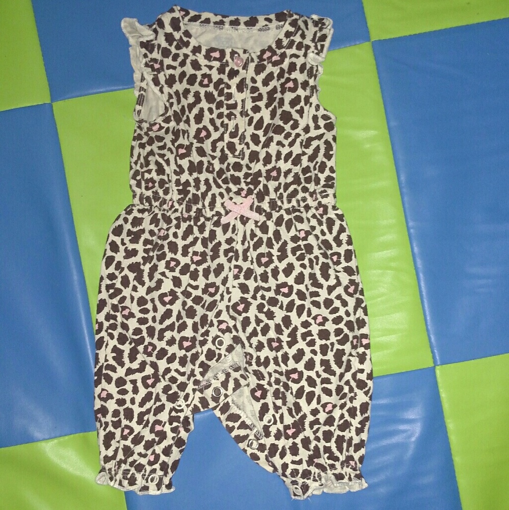 Baby girl spring Cheetah Jumpsuit